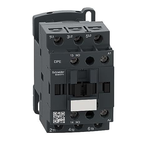 श्नाइडर इलेक्ट्रिक - DPE18B7 Easy TeSys IEC कॉन्टैक्टर, 7.5HP, 480V, 24VAC कॉइल, DIN-रेल माउंट/स्क्रू फिक्सिंग